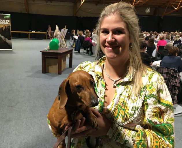 Southland farmer and award winning author Harriet Bremner Pinckney, with her miniature dachshund...