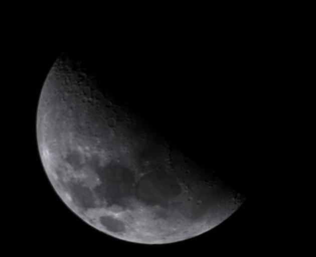The moon taken at Fyffe House, Kaikōura, on Wednesday evening from the Kaikōura Dark Sky Trust's...