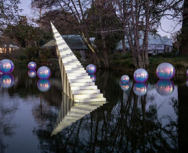 The 'Diminish and Ascend' infinite staircase by sculptor David McCracken is joined by mystical...