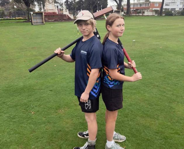 Max and Emma Philpott won a silver medal at the New Zealand Secondary Schools Croquet Tournament...