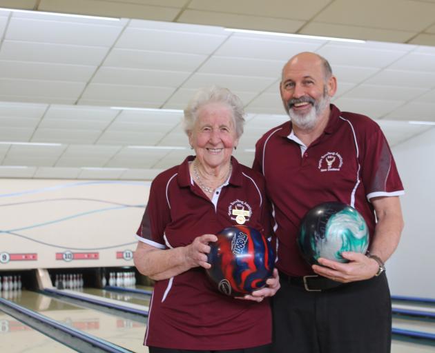 Tenpin Bowling Nationals for 55+ organiser Kerry Williams (right) pictured with Rosemary Benson,...