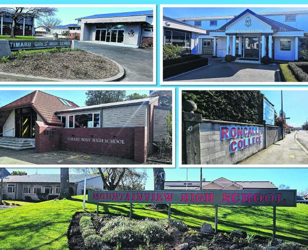 The roll numbers at the five Timaru secondary schools are all looking healthy. PHOTO: CONNOR HALEY