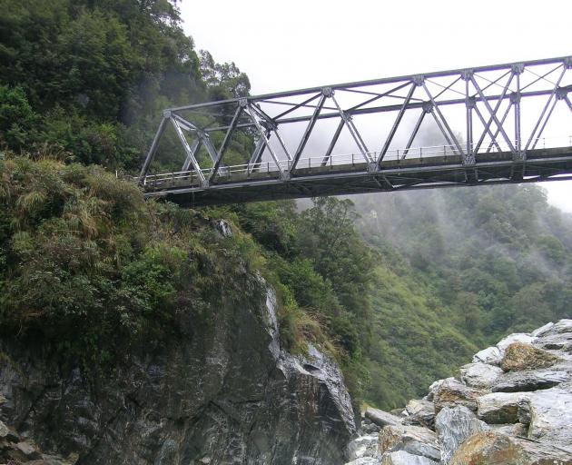 The Gates of Haast Bridge (SH6) over the Haast River is not a priority for replacement.