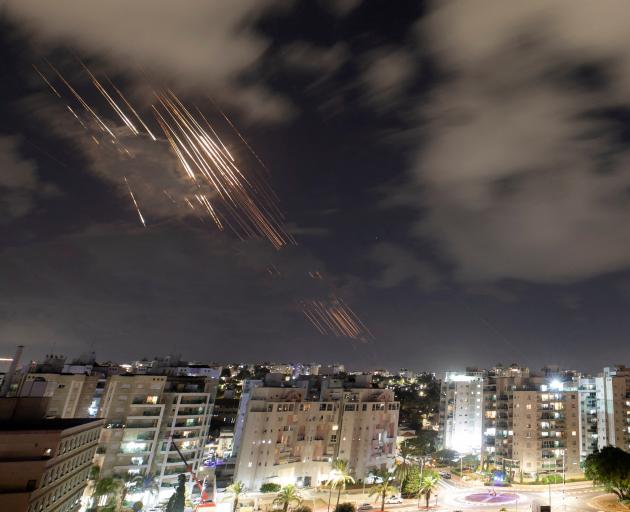 Israel's Iron Dome anti-missile system intercepts rockets, as seen from Ashkelon. Photo: Reuters
