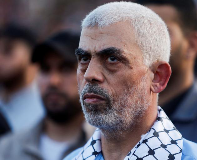 Hamas leader Yahya Sinwar, killed in an operation in the southern Gaza Strip, is shown in this...