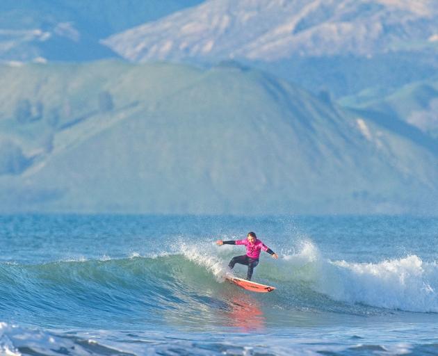 Thomas Owen, 10, won the boys year 6 and under division. PHOTOS: CORY SCOTT NZ SURFING MAGAZINE
