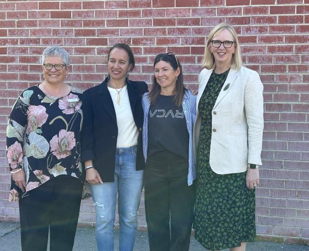 Inspiring the next generation of female leaders at Dunstan High School, in Alexandra are, from...