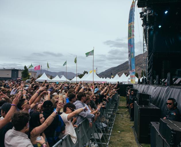 Festival-goers get close to the action at Bay Dreams' main stage in Queenstown in January. This...