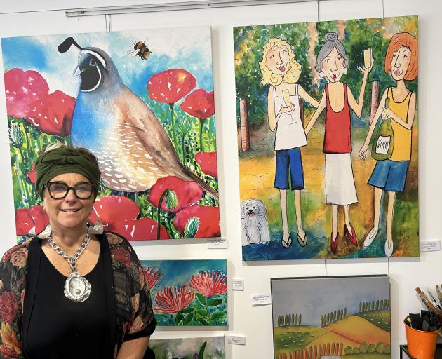 Artist Bridget Paape in her new studio near Alexandra. Ms Paape has moved her Gone Potty business...