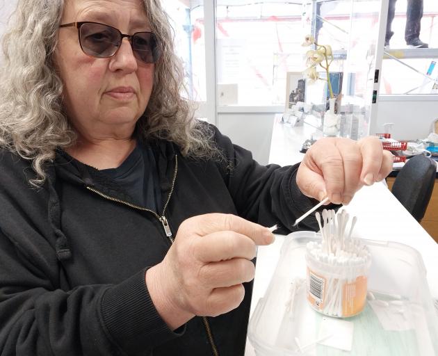 Ann Thompson is not impressed with her cotton bud runaround. PHOTO: BRENDON MCMAHON