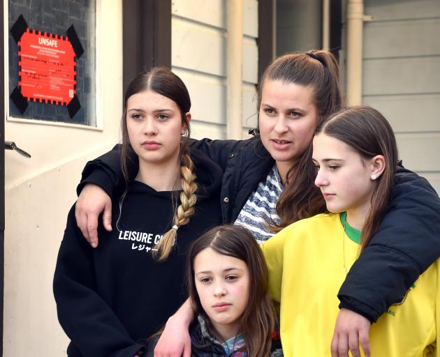 Dunedin woman Krystal Brens and her daughters (from left) Luci, 14, Valentina, 9, and Dina, 12,...