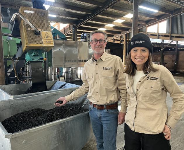 Andrew and Toula Finlayson busy at work with Southland Carbon in Pukerau, which they say is a...