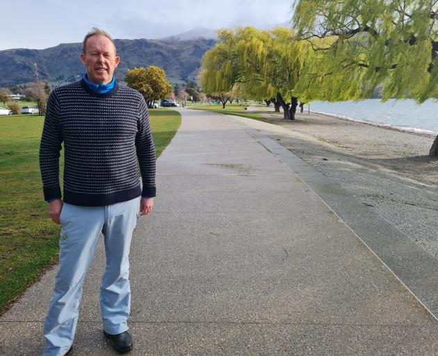 Urban designer Garth Falconer at another of his projcets, the Wanaka lakefront. PHOTO: MARJORIE COOK