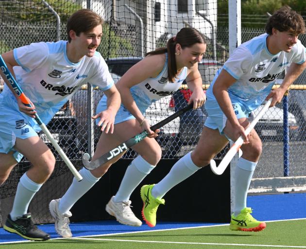 Patrick Ward (left), Annabelle Schneideman and Benji Culhane are representing the Alpiners in the...