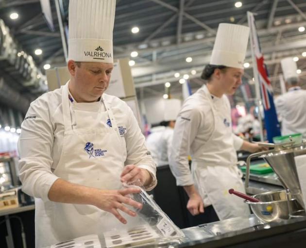 Cameron Davies competing at the Global Chefs Challenge in Singapore last week. He placed eighth....