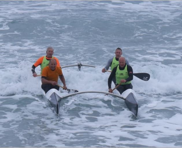 The St Clair Salty Dogs crew were the first of the canoe-paddling teams to finish the White...