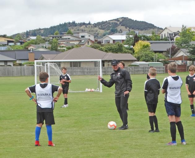 Wanaka director of football Ben Sippola coaches in 2021. PHOTO: ODT FILES