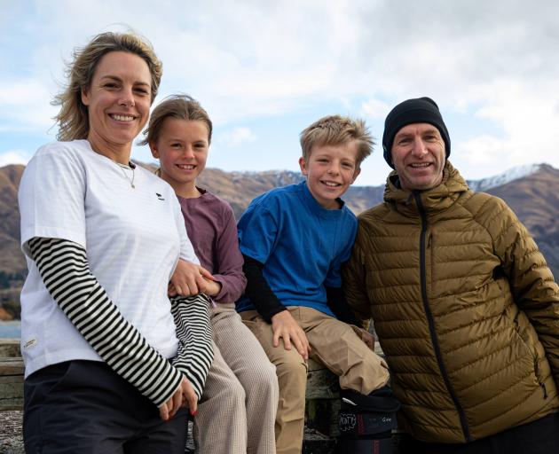 From left, Hannah, Frankie, 7, Ted, 10, and Hamish Acland, of Wānaka, are the family behind the...
