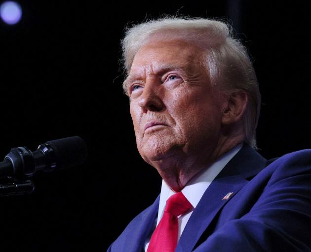Trump looks on at a campaign rally. PHOTO: ODT FILES