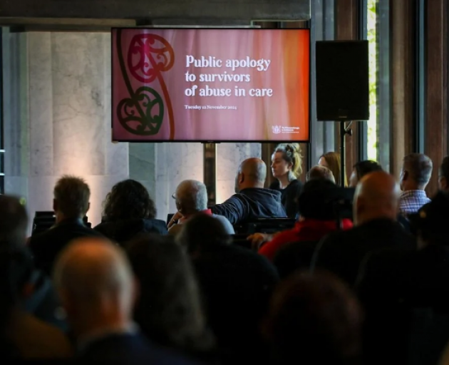 An official event in Christchurch, where the apology is being livestreamed to about 100 people....