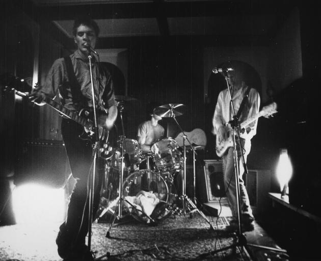Dunedin rock band the DoubleHappys play at the Empire in 1984. PHOTO: ODT FILES

