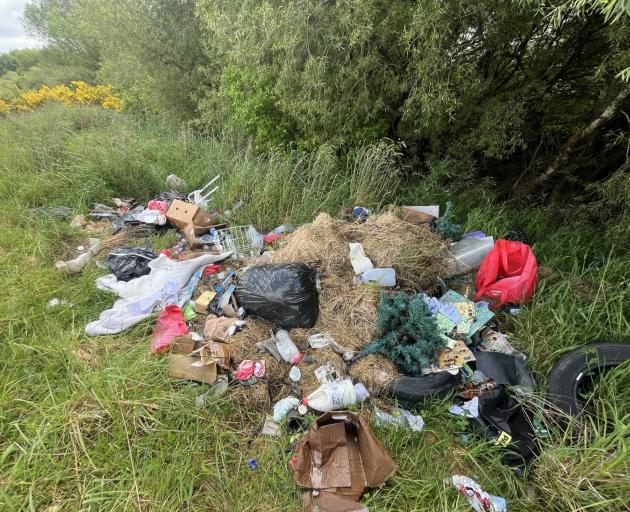 Piles of rubbish were left scattered near Monaghan’s Beach, just outside of Gore, last week....