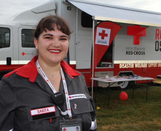 Red Cross member Sarita Love at Edendale Crank-up 2014. PHOTO: JOHN COSGROVE