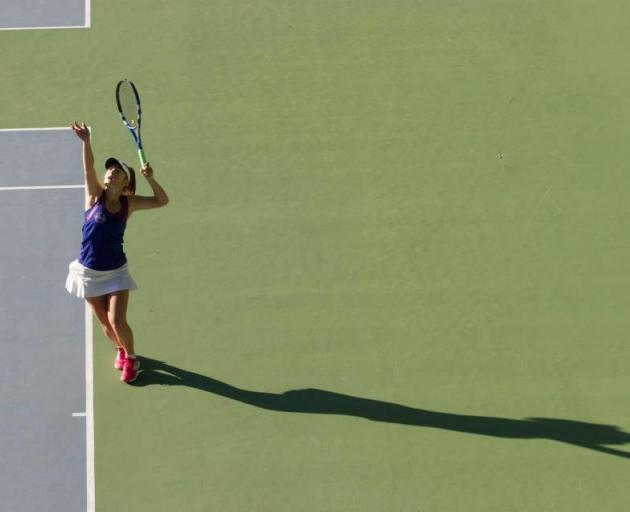 Rebecca Dellaway serving in 2014.