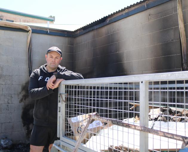 Brent Martyn was left dealing with a big cleanup at the back of his business early this week...