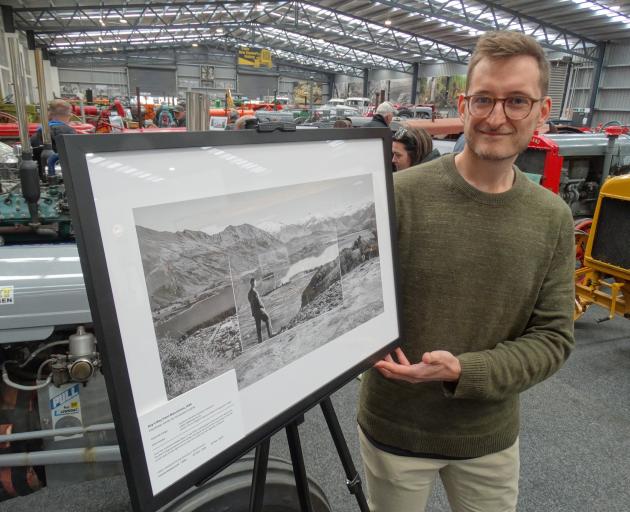 Photographer Sampford (Sam) Cathie displays his artwork at the Wheels at Wānaka Private Vehicle...