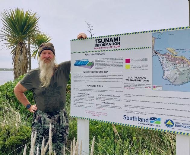 Bluff man Noel Peterson worries about the potential of tsunami in his coastal town. PHOTO: LUISA...
