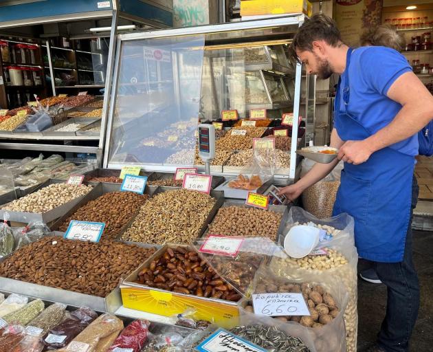 A street vendor in Athens. PHOTOS: MIKE YARDLEY
