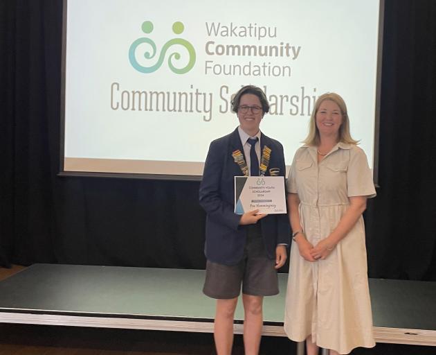 2024 Wakatipu Community Foundation Community Youth Scholarship winner Eva Hemingway pictured with...