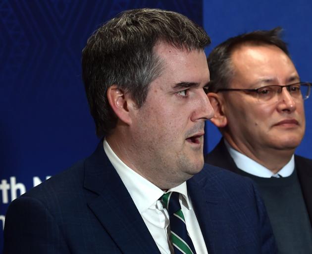 Infrastructure Minister Chris Bishop (left) and Health Minister Shane Reti announce a review of...