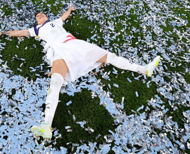 Lucy Bronze celebrates winning the Euros with the Lionesses in 2022. PHOTO: GETTY IMAGES