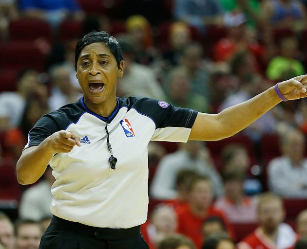 Violet Palmer referees an NBA game during the 2013 season. PHOTO: GETTY IMAGES