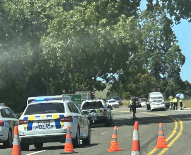 Two people were killed in a crash on State Highway 1 at Mangaweka Sunday. Photo: Supplied