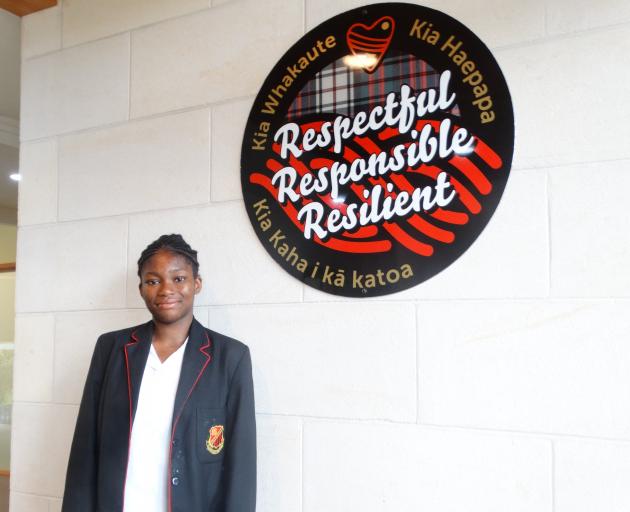 Waitaki Girls High School student Eunice Gbolagun, 15, earned second place in the University of...