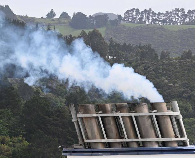 A cruise ship smoke stack. PHOTO: GERARD O’BRIEN