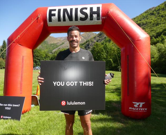 Regan Pearce, of Queenstown, ran his own backyard ultra marathon in Arrowtown on Saturday to...