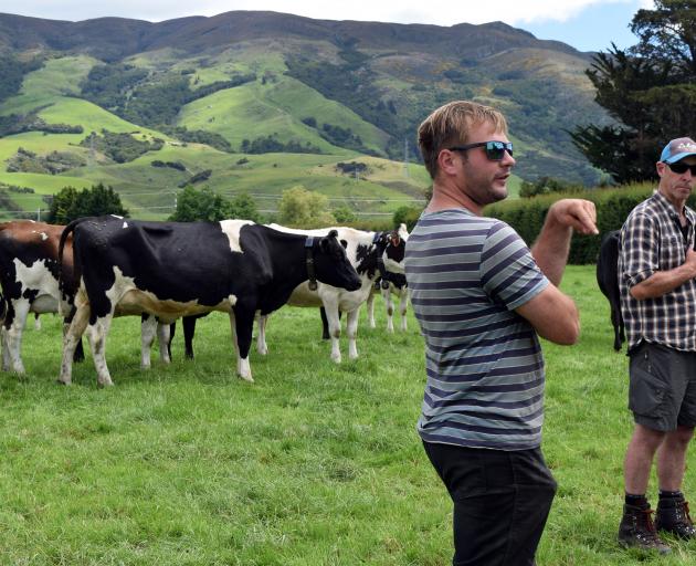 Taieri dairy farmers Matt Kerr (left) and Duncan Wells speak about their experiences using...