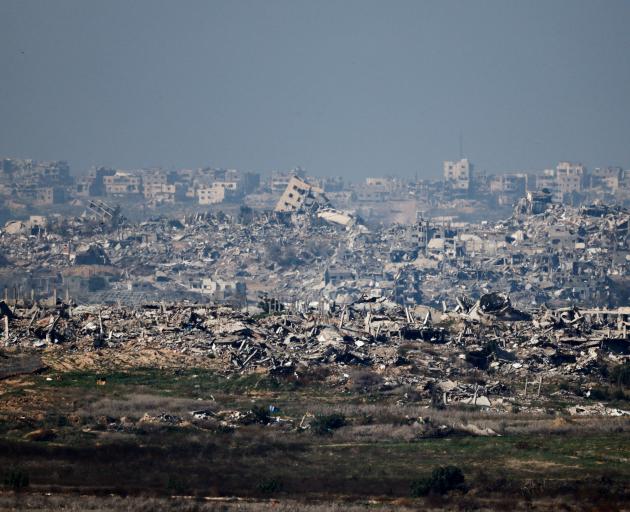 Buildings lie in ruins in North Gaza. PHOTO: REUTERS