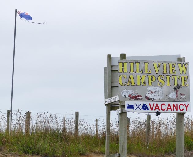 The Hillview Campsite, near Kaka Point, where a suspect was arrested after an AOS callout on Monday.