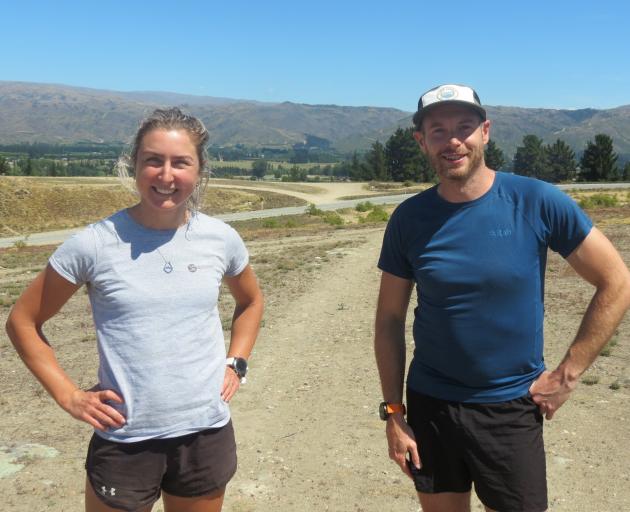Alexandra Carousel Backyard Ultra organisers Hannah Presswood and Tom Heath look over the...