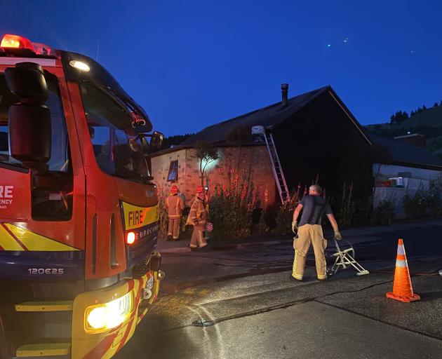 Firefighters extinguish a fire at Paulina’s Bar, in Clyde, on Monday evening. Chief Fire Officer...