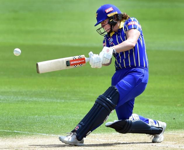 Bella James and Suzie Bates effectively put the contest to bed with their 77-run opening...