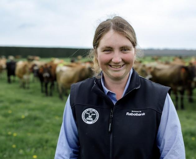 Rebecca Kinney is an assistant dairy herd manager for Henry and Ashlea Norris at Groven Pastures...