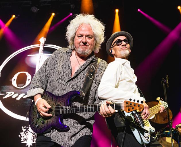 Steve Lukather and John Pierce from Toto on stage in Madrid, Spain, last year. Photo: Getty Images