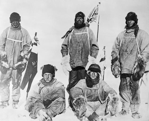 The book will be repatriated to Robert Falcon Scott’s (pictured in the centre) Discovery Hut on...