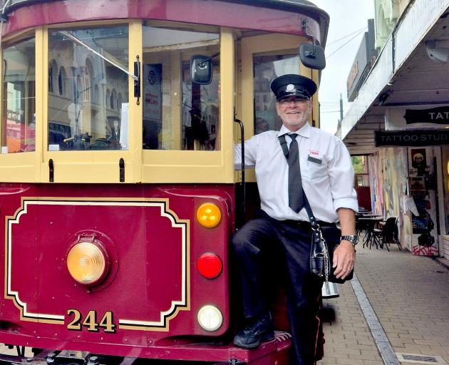 Tony Simons enjoys driving trams part-time and showing off the sights of the city. Photot: Supplied 